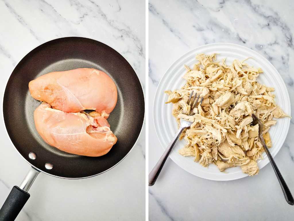 Cheesy Rotel Chicken Spaghetti process 3