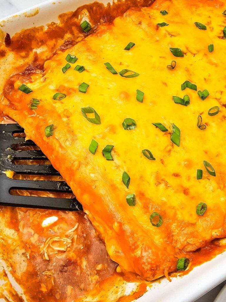 Cheesy chicken enchiladas