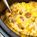 Crockpot cheesy sausage and potato casserole
