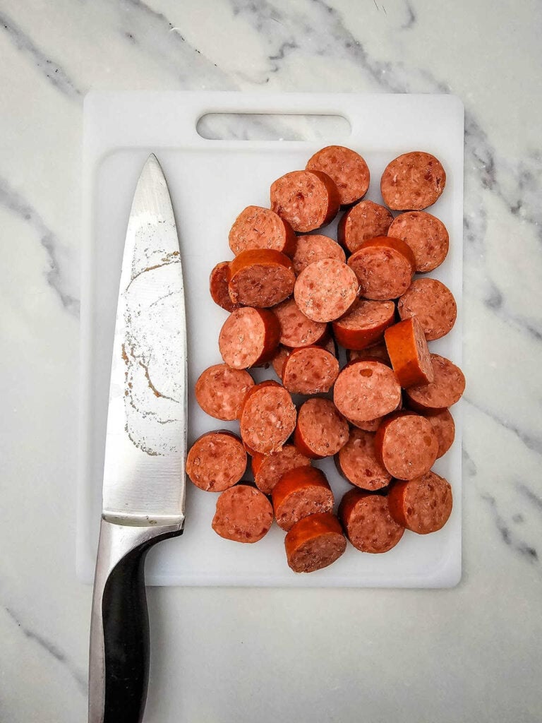 Crockpot cheesy sausage and potato casserole process 2