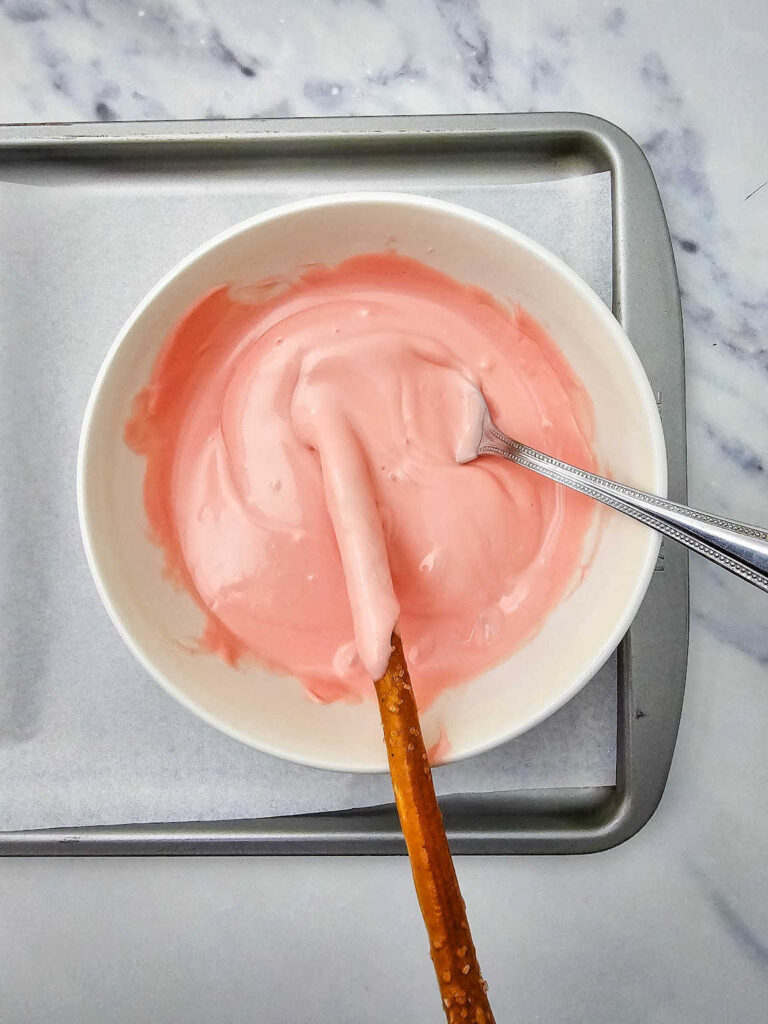 Dipped Pretzel Peeps process 3