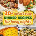 Easy weeknight dinner ideas pin