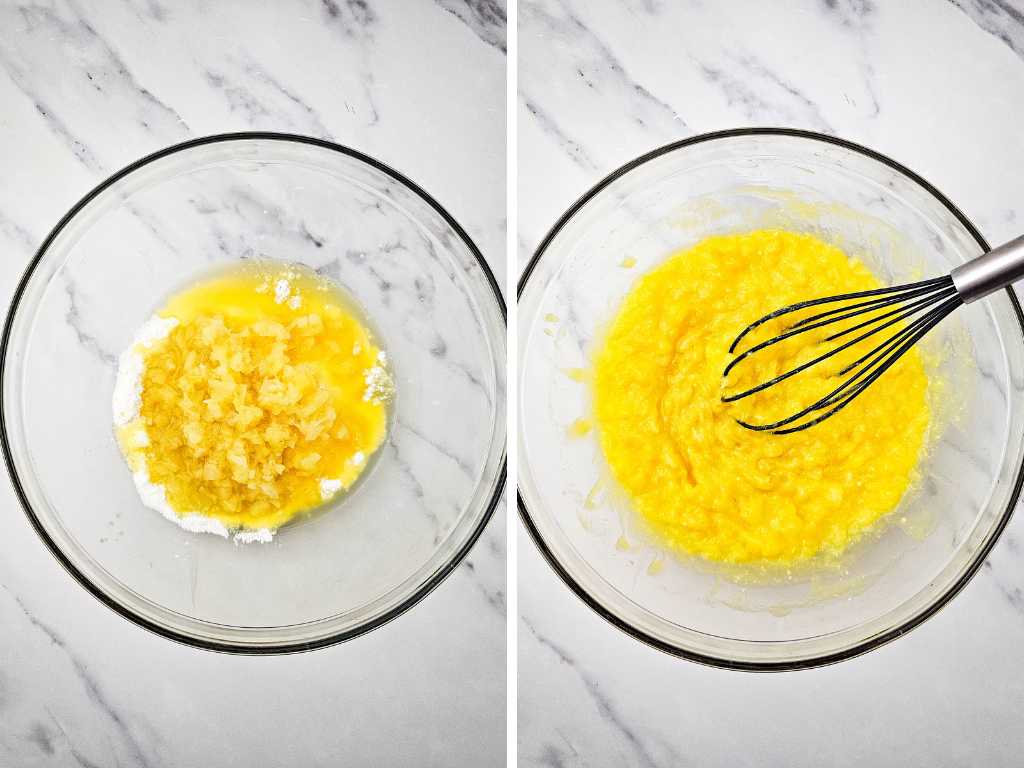 Pineapple fluff salad process 1