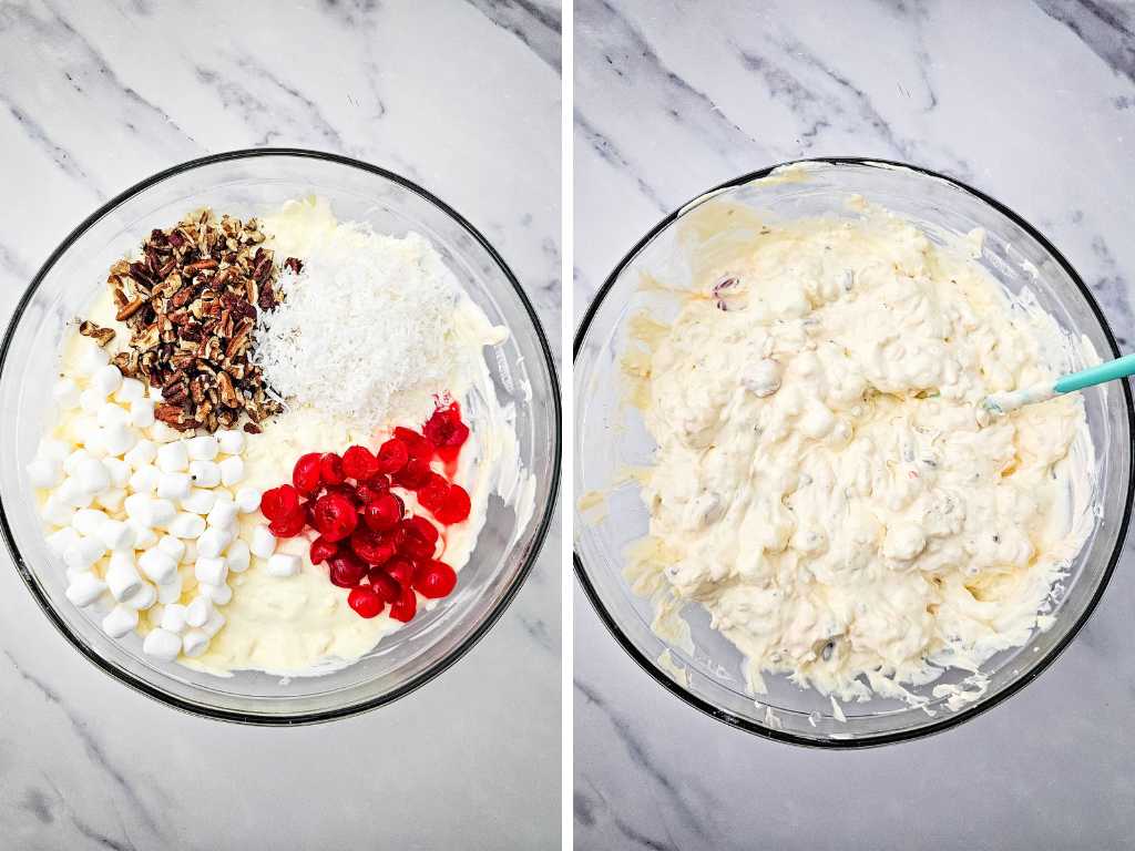 Pineapple fluff salad process 3