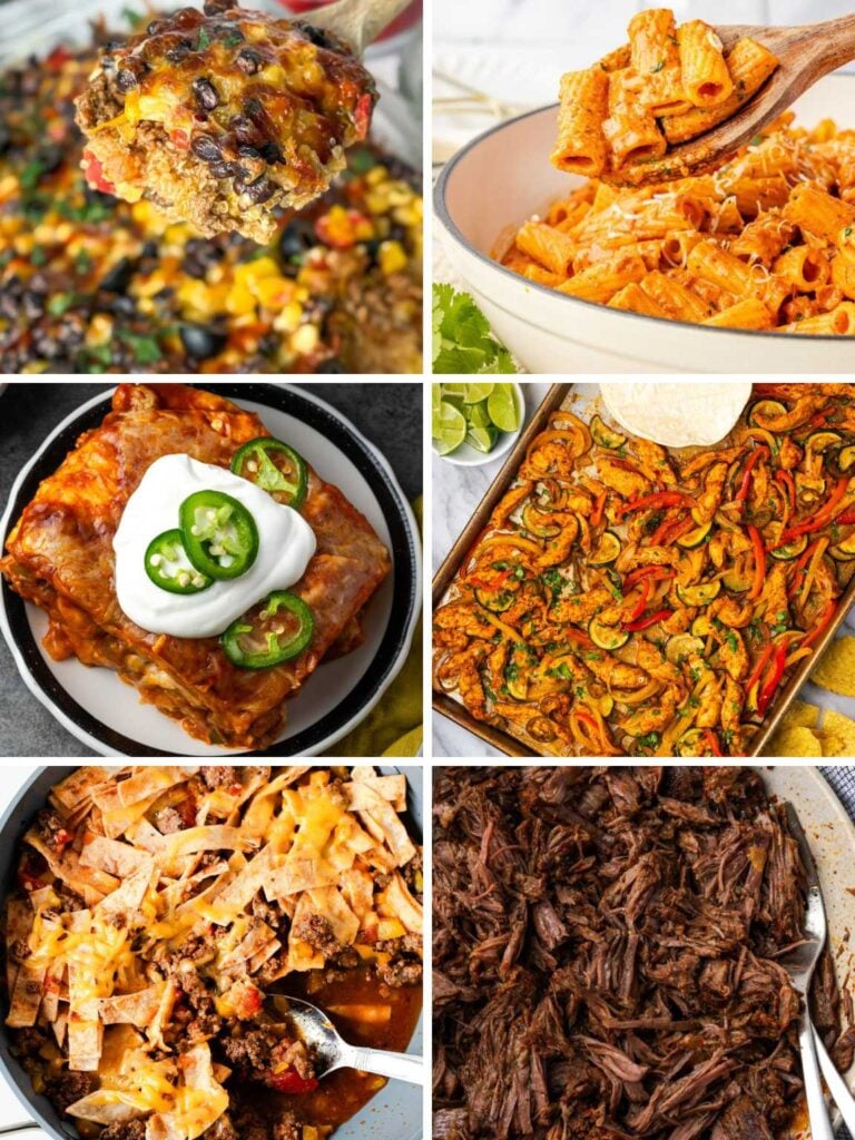 Collage of the best Mexican dinner recipes.