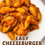 One pan cheeseburger pasta pin