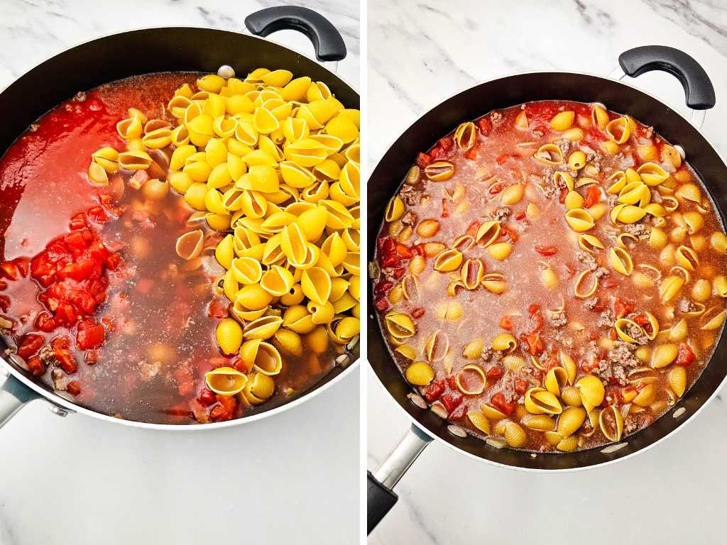 One pan cheeseburger pasta process 3(1)