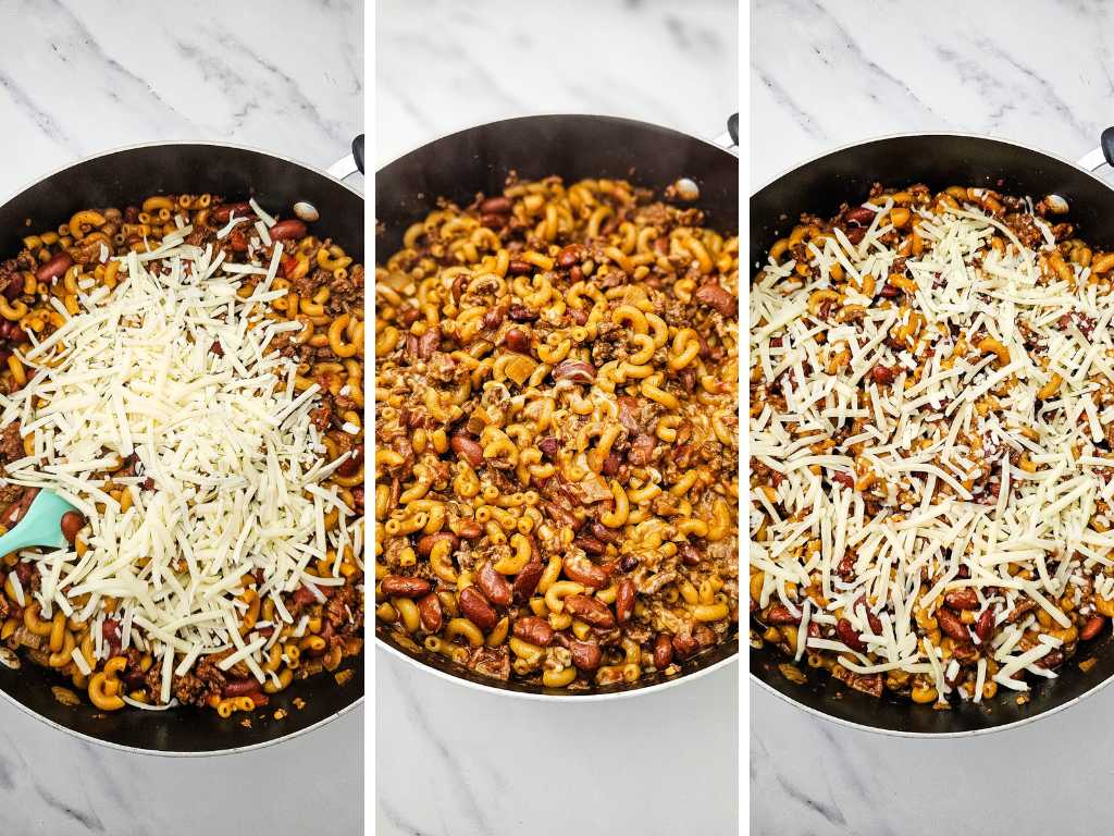 One skillet chili mac recipe process 4