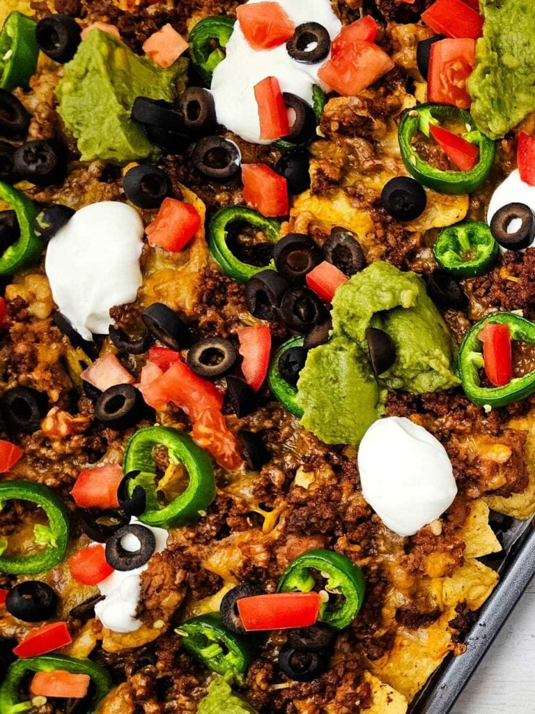 Sheet Pan Ground Beef Nachos