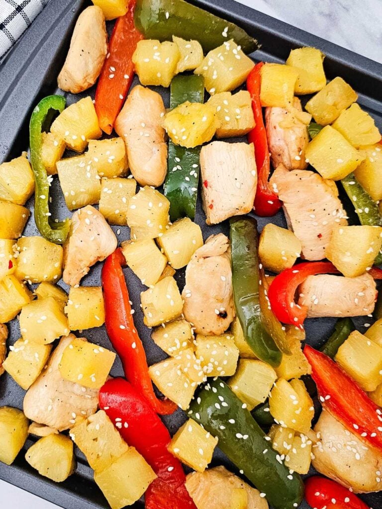 Sheet Pan Pineapple Chicken