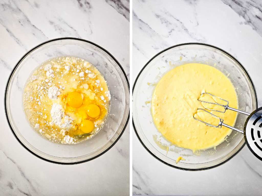Banana split cake process 2