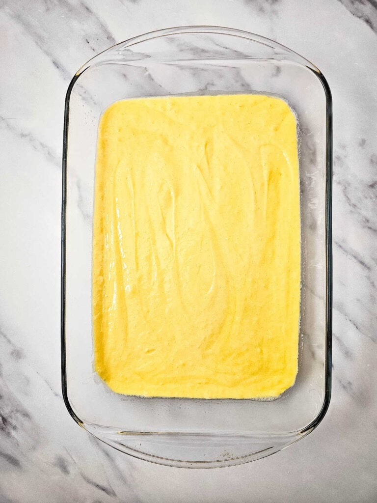 Banana split cake process 3
