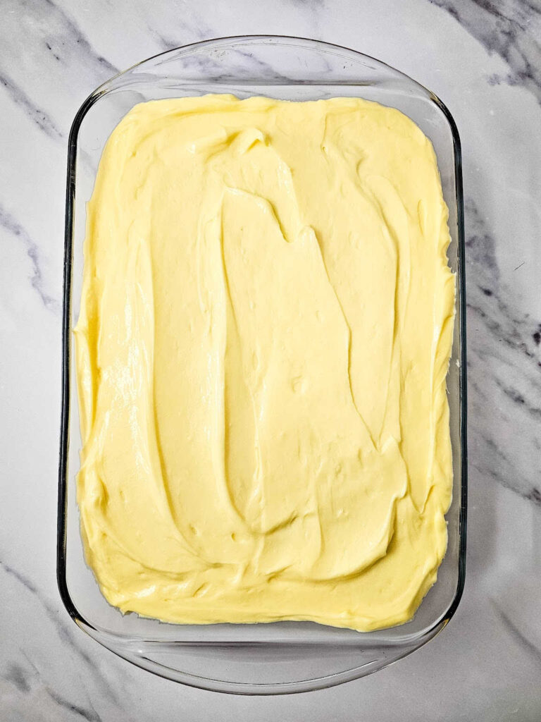 Banana split cake process 6