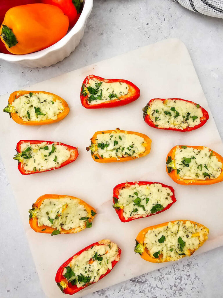 Boursin stuffed mini peppers
