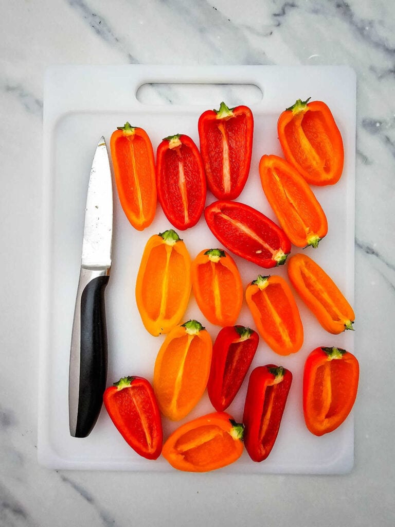 Boursin stuffed mini peppers process 2