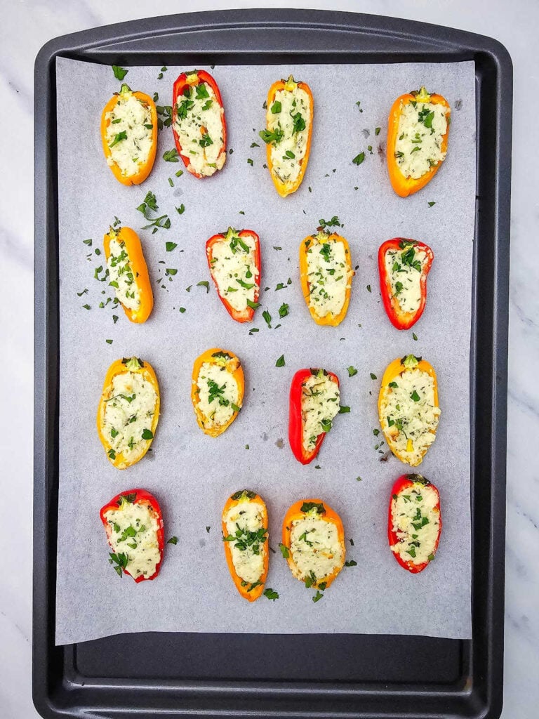 Boursin stuffed mini peppers process 5