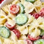 Bowtie pasta slaw salad