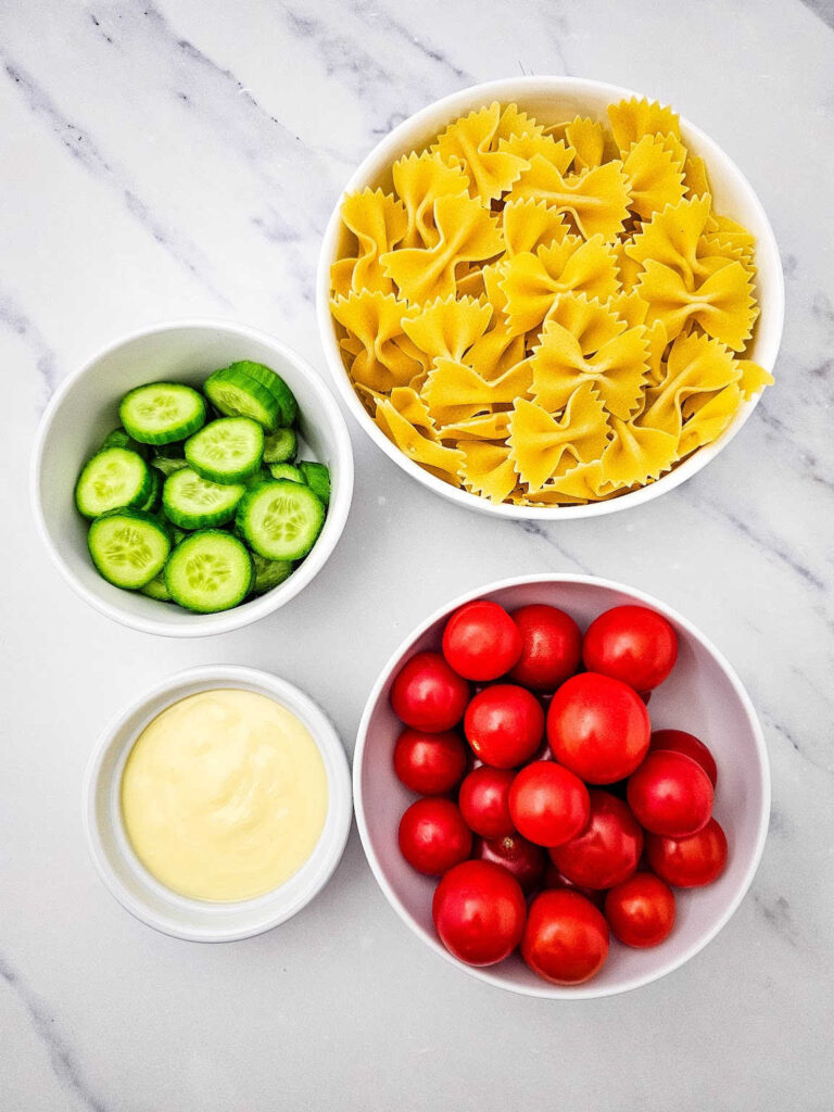Bowtie pasta slaw salad ingredients