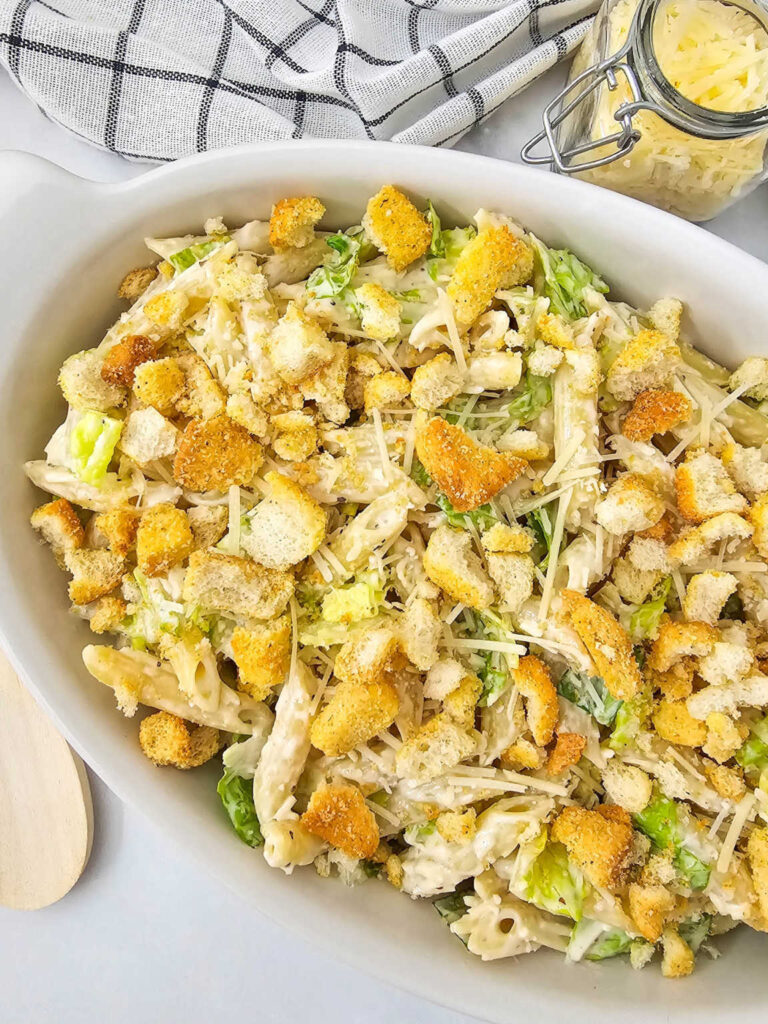 Caesar pasta salad