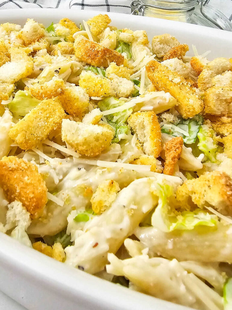 Caesar pasta salad