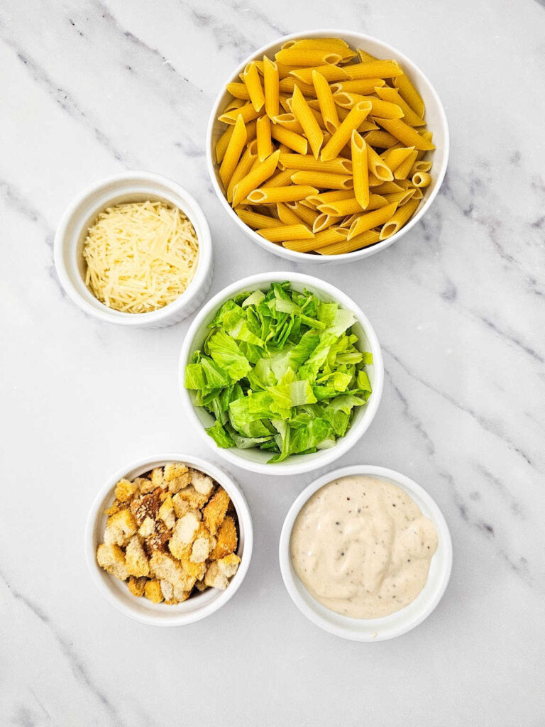 Caesar pasta salad ingredients