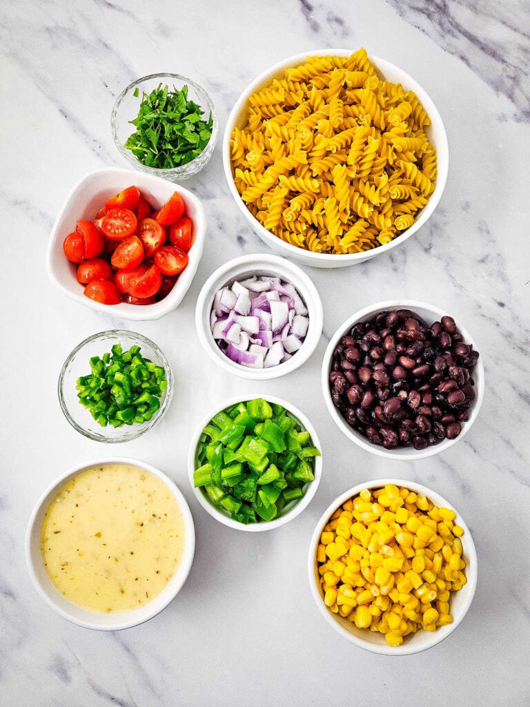 Cowboy caviar pasta salad ingredients