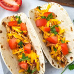 Crockpot salsa chicken tacos