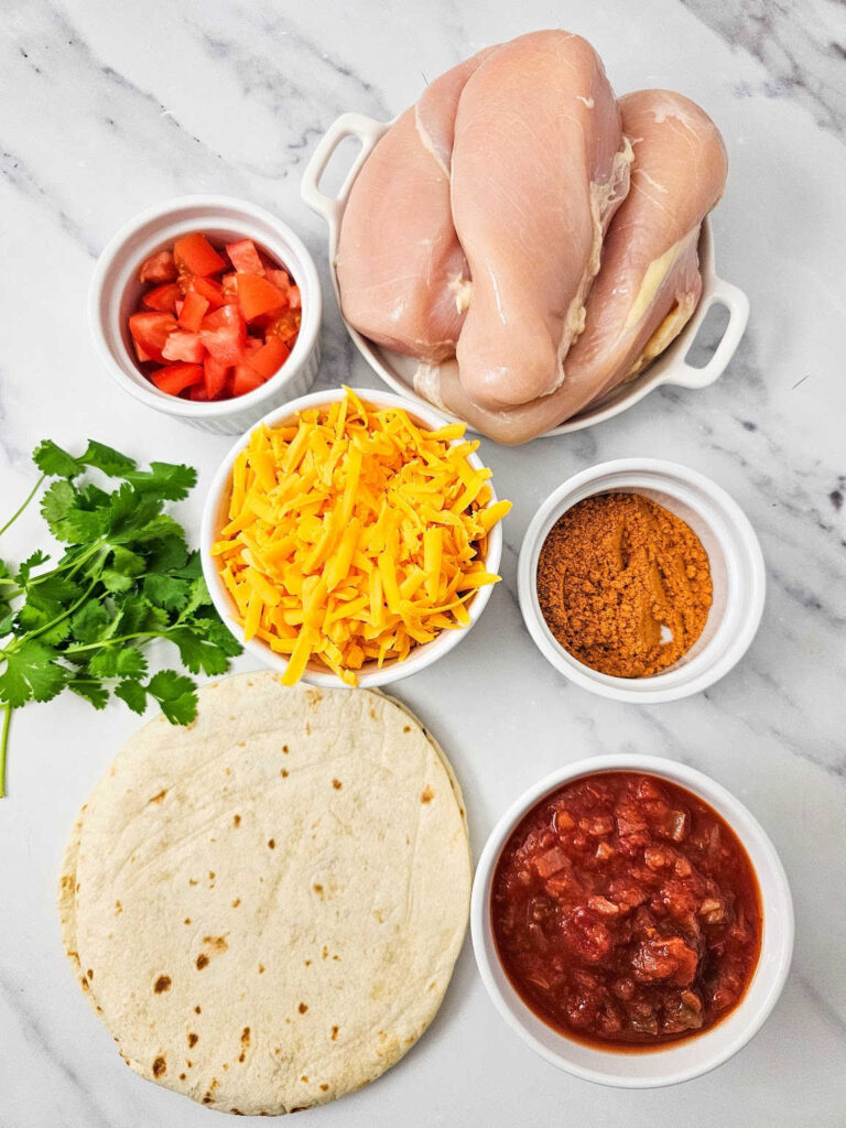 Crockpot salsa chicken tacos ingredients