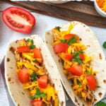 Crockpot salsa chicken tacos pin