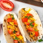Crockpot salsa chicken tacos pin