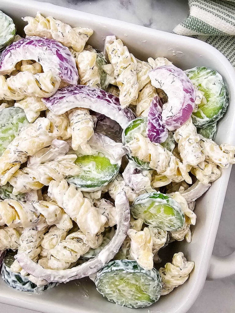 Cucumber pasta salad