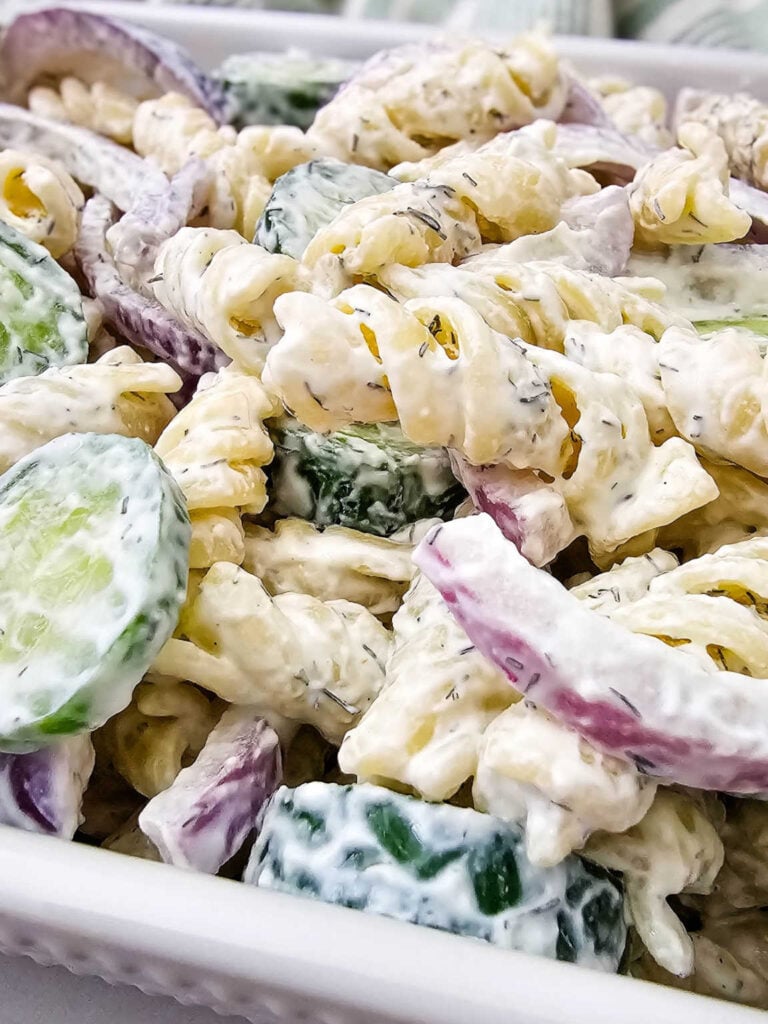 Cucumber pasta salad