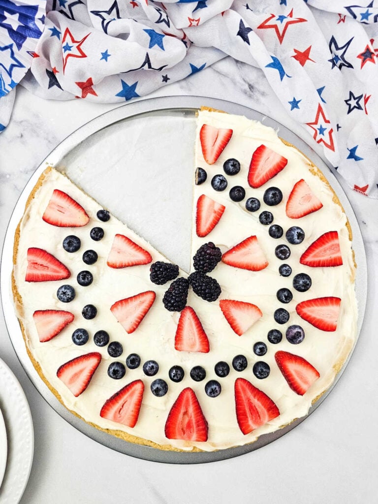Red White and Blue Fruit Pizza