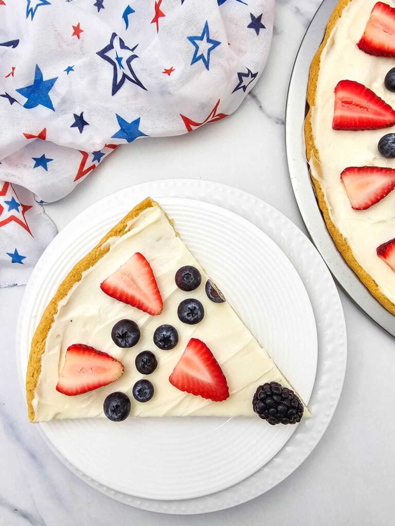 Red White and Blue Fruit Pizza
