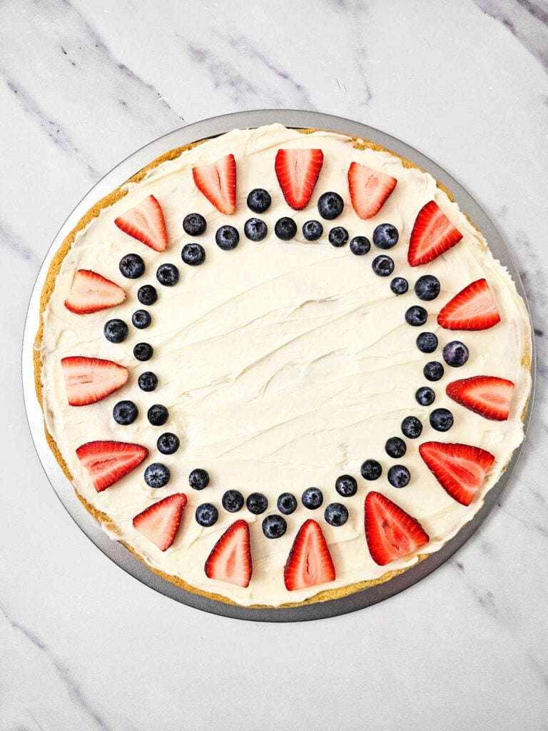 Red White and Blue Fruit Pizza process 10