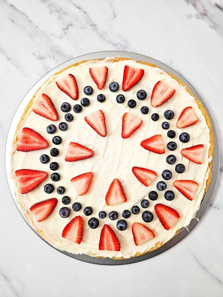 Red White and Blue Fruit Pizza process 11