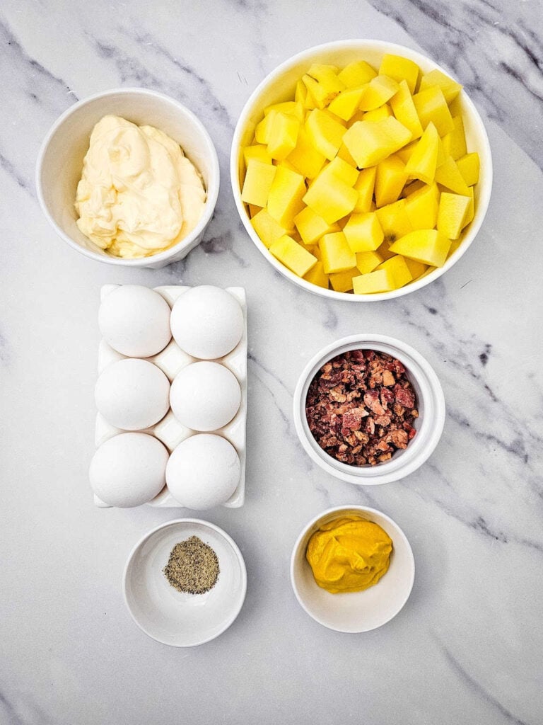 Deviled Egg Potato Salad ingredients