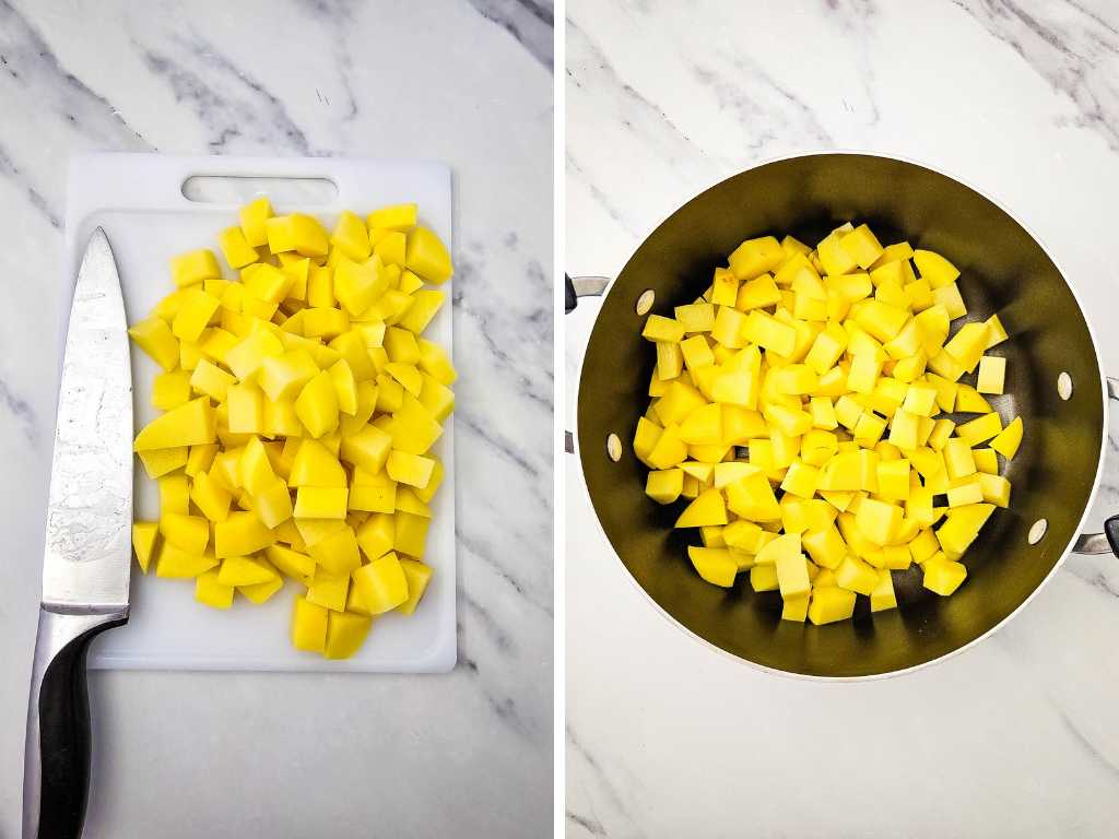 Deviled Egg Potato Salad process 1