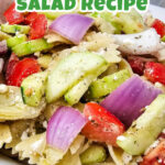 Greek pasta salad pin