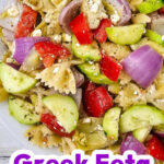 Greek pasta salad pin