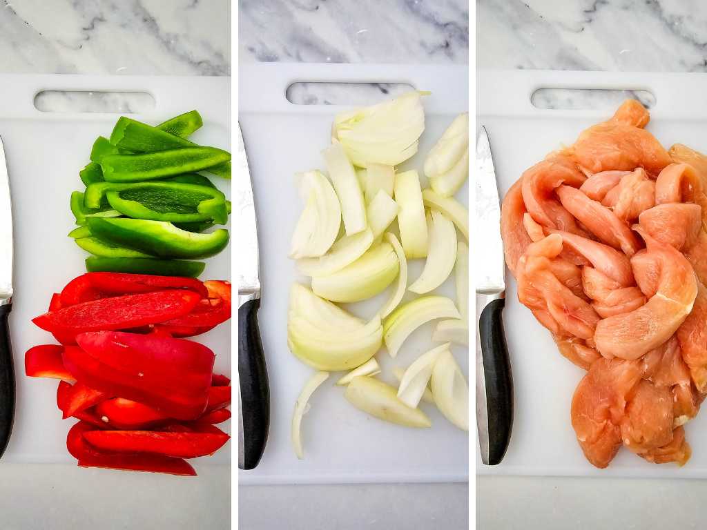 Sheet pan chicken fajitas process 2
