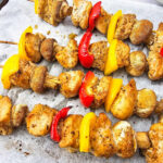 Sheet pan chicken kabobs