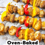Sheet pan chicken kabobs pin