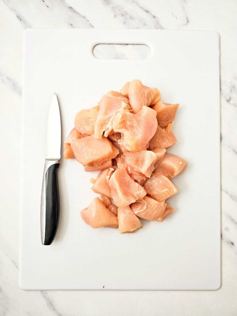 Sheet pan chicken kabobs process 3