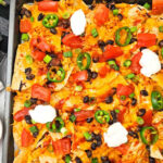 Sheet pan chicken nachos