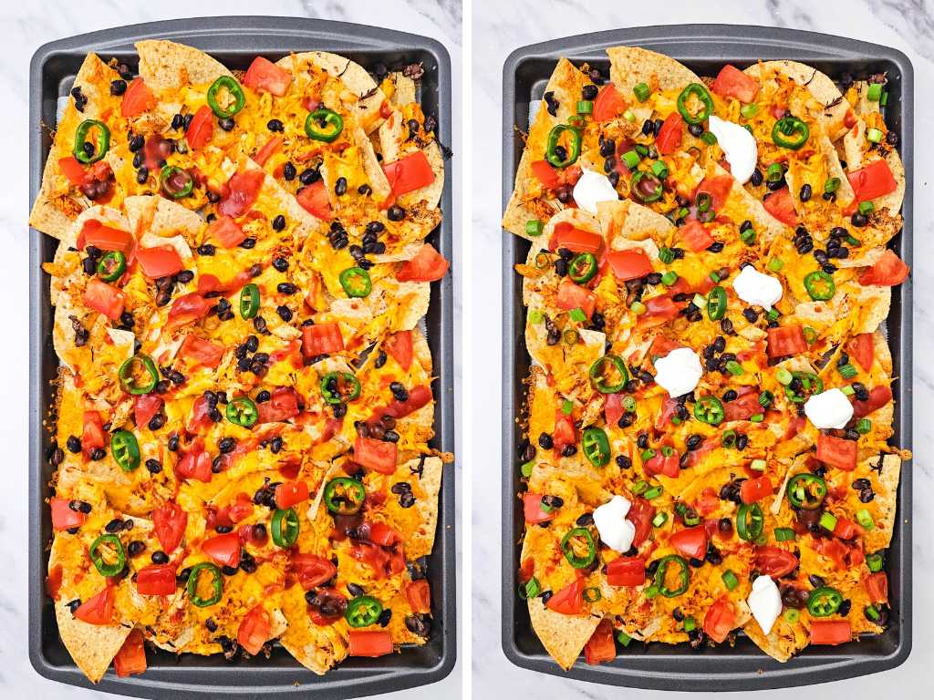 Sheet pan chicken nachos process 5