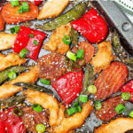 Sheet pan chicken stir fry pin