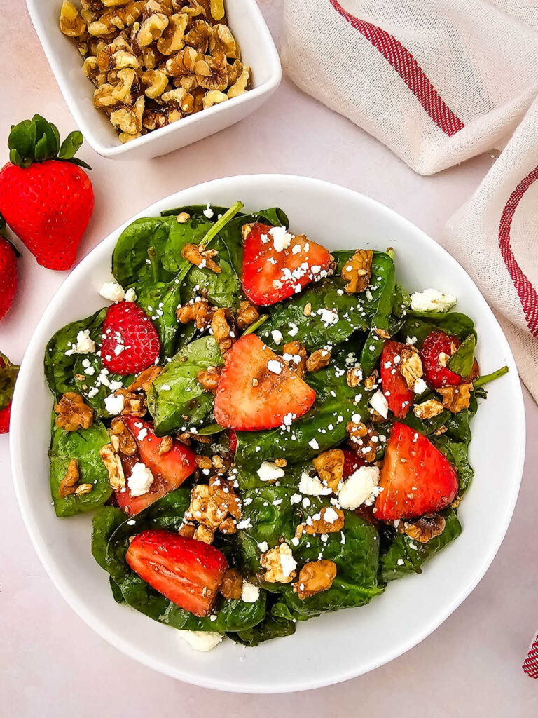Spinach strawberry salad