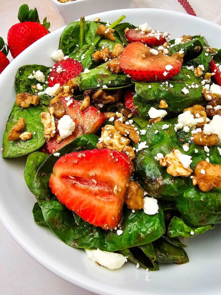 Spinach strawberry salad