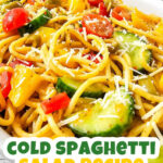 Summer spaghetti salad pin